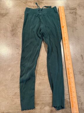 Zara Teal Ribbed Kids Leggings